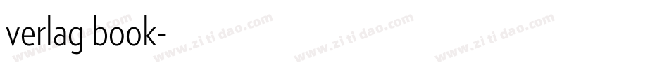 verlag book字体转换